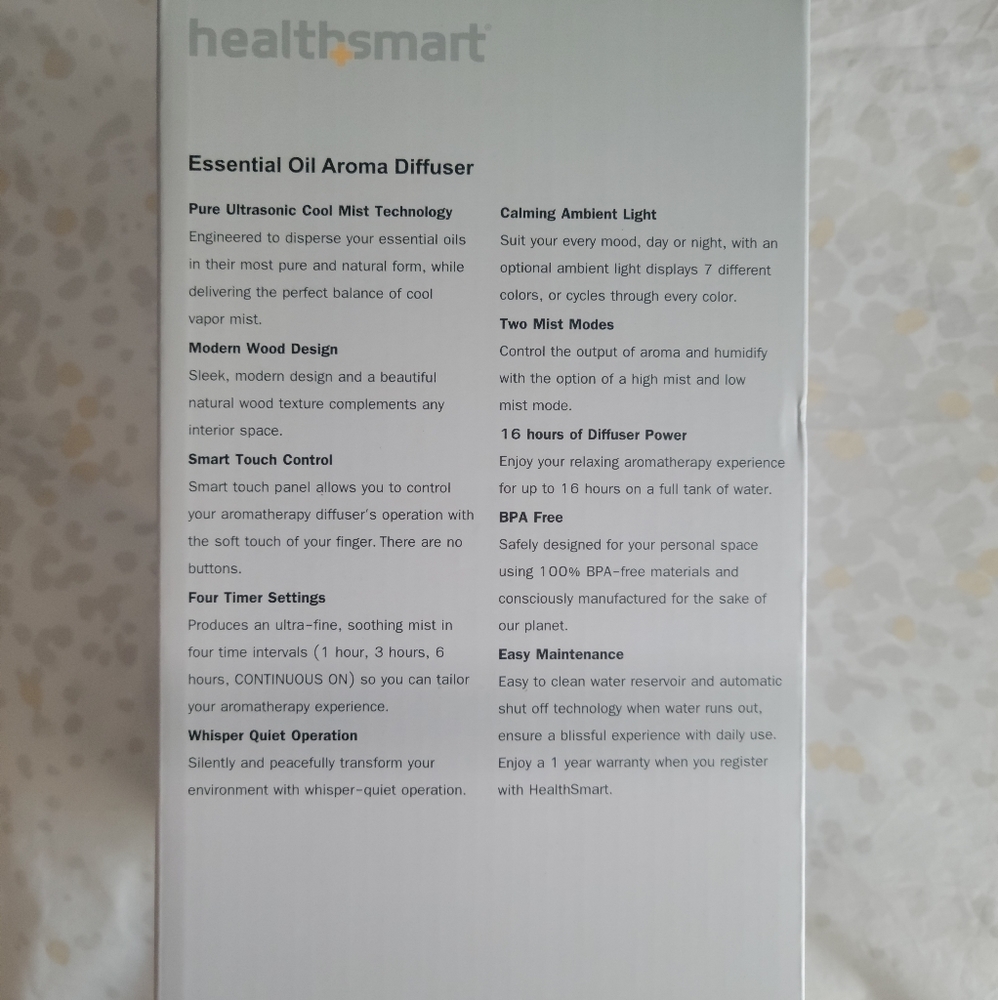 HealthSmart Essential Oil Diffuser - Picture 2 of 2